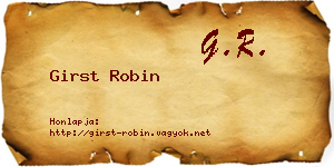 Girst Robin névjegykártya